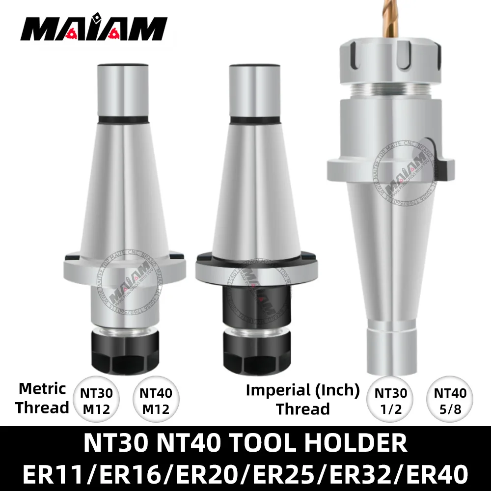 NT30 NT40 NT50 M12 M16 M24 1/2 5/8 ER11 ER16 ER20 ER25 ER32 ER40 ISO30 ISO40 ISO50 Tool Holder For Collet chuck Nut Tools Shank