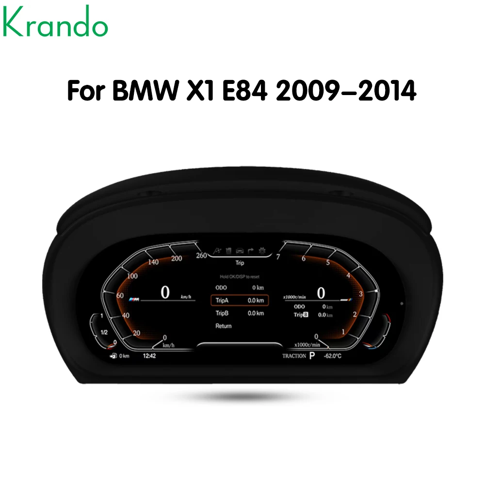 Krando12.3 ''автомобильный цифровой кластер для BMW X1 E84 2009-2014 Linux кабина ЖК-спидометр приборная панель виртуальный Фото №2
