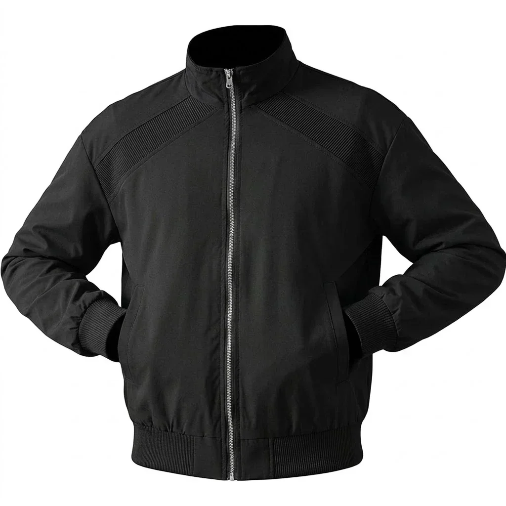 Chaqueta de hombre con cuello alto, ligera, tipo bomber, cortavientos, con cremallera, ideal para uso casual en otoño, para actividades al aire libre y como ropa de trabajo.