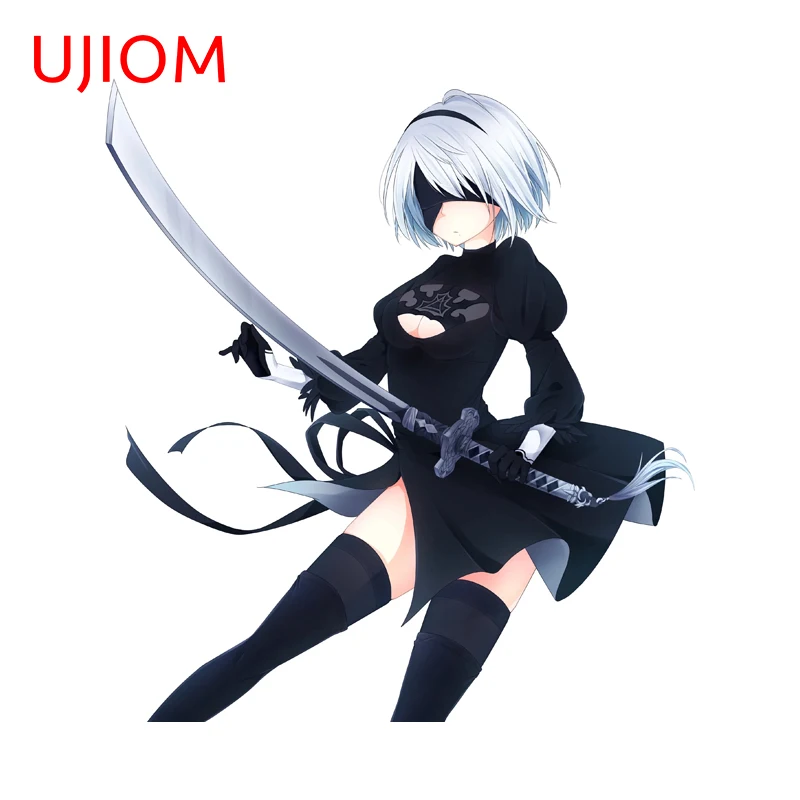 UJIOM 2B NieR Game Character Wall Sticker Trendy Waterproof PVC Decal Creative Laptop Computer Case Decoration Accessories