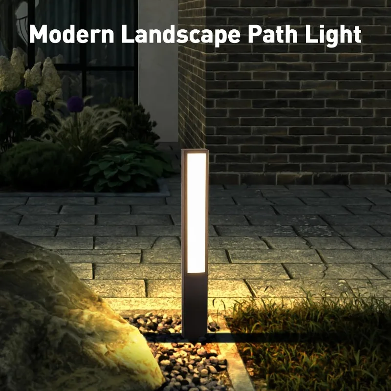 home.High Landscape Path Light, Modern 40-inch Outdoor  Lighting for Lawn Patio Courtyard Walkway Driveway Decoration