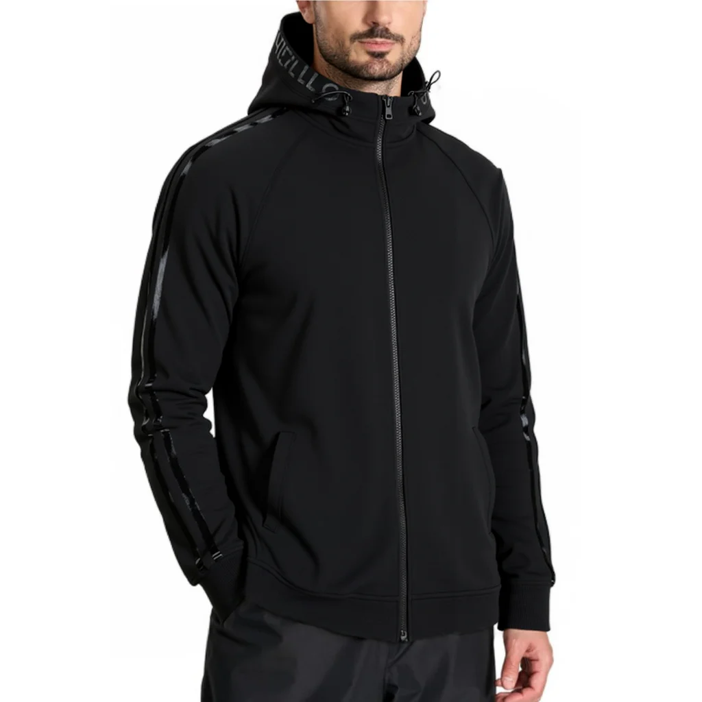 

Spring Autumn Men's Cardigan Jacket Trendy Personality Breathable Sports Coat Outdoor Stretch Hooded Printed Casual Windbreaker