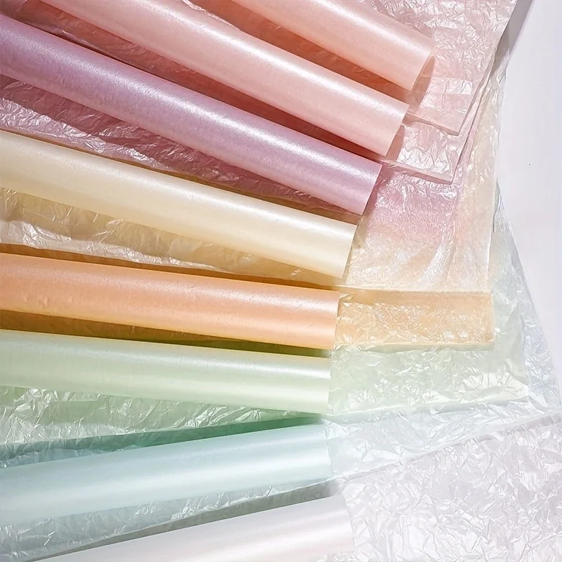 خمسة أوراق من تغليف الهدايا فلاش ناعم لؤلؤي وورق رقيق مزخرف مناسب لحفلات الزفاف والحفلات وتغليف الهدايا