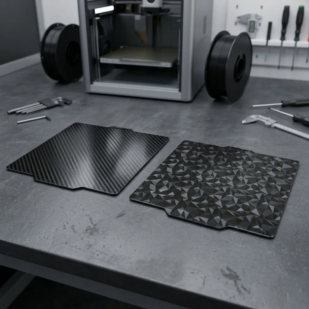 Flexible Spring Steel Build Plate 257x257mm with Double-Sided PET+ and Coating for Bambu Lab X2 DP2 S1 X1 E1 P1 PP1 SA1