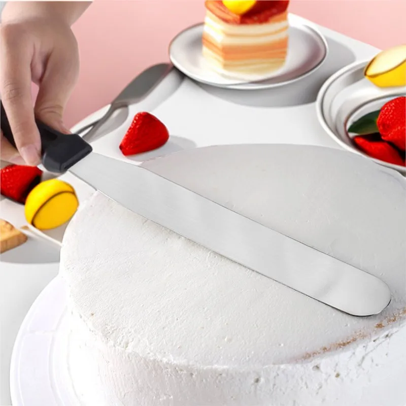 Stainless Steel Cake Spatula Icing Cream Smoother Butter Frosting Knife Smoothing Pastry Baking Scraper Cake Decorating Tools