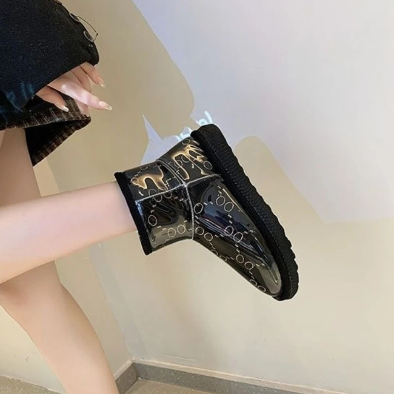 Soft Gray Waterproof Korean Style Women's Snow Boots Boot Hot Comfortable and Elegant Lamb Sale Designer Luxury Y2k Ladies Shoes