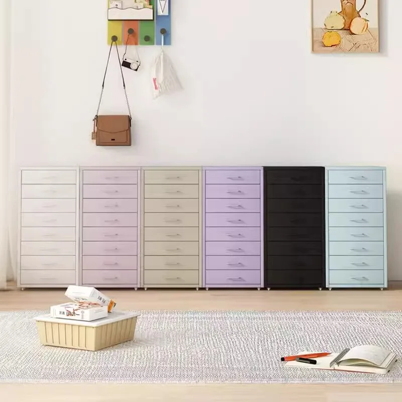 35 wide household iron storage cabinet multi-layer drawer  living room snack mobile iron chest