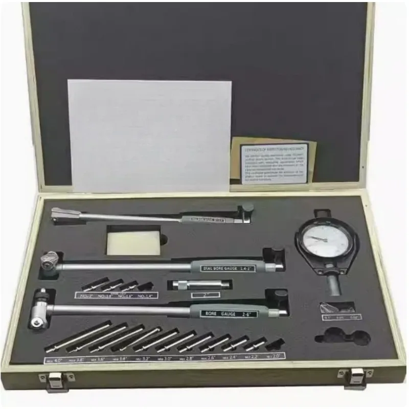 

3PCS/SET 18-160MM Deep Engine Hole Measurement 0.7-6" 0.0005" Dial Bore Indicator Gauge