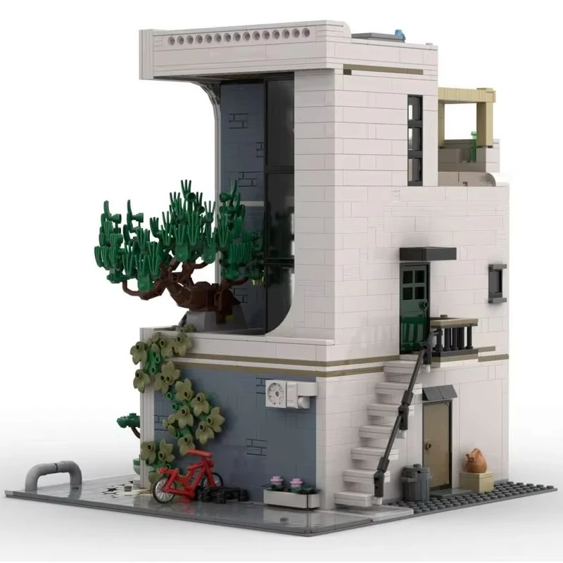 2295PCSMOC ciudad escena de calle arquitectura casa de Sushi Villa modelo DIY montaje juguete de bloques de construcción regalo de cumpleaños para niños