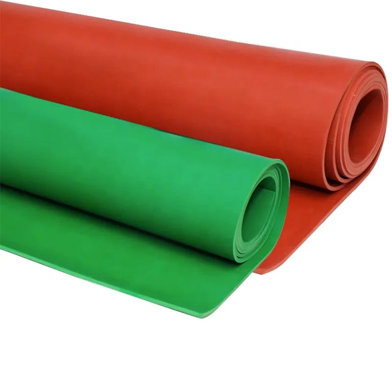 Venta Directa de Fábrica, Lámina de Goma de Silicona Verde Flexible y Duradera, Absorción de Impactos, 1m de Ancho, Grosor Personalizado de 0.2mm a 6mm