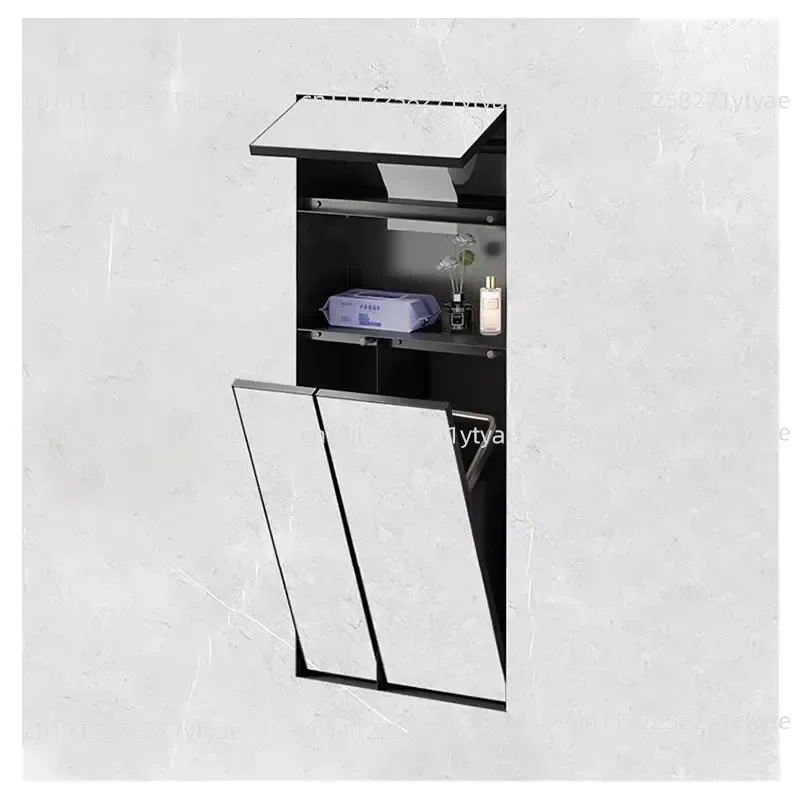 Wall-mounted Stainless Steel Toilet Niche Bathroom Storage, Rust-resistant Finish