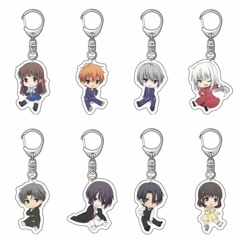 FRUITS BASKET Acrylic Keychain Tohru Honda Kyo Sohma Yuki Sohma Figure Pendant Bag Car Keychain Cell Phone Pendant Present Gifts