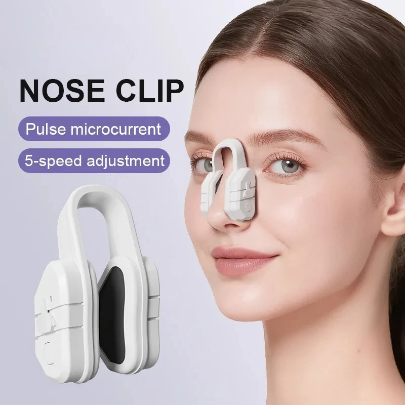 

New Beauty Nose Sculpting Massager Clip Silicone Nose Shaper Microcurrent Pulse Technology Lift-Up High Bridge Nose