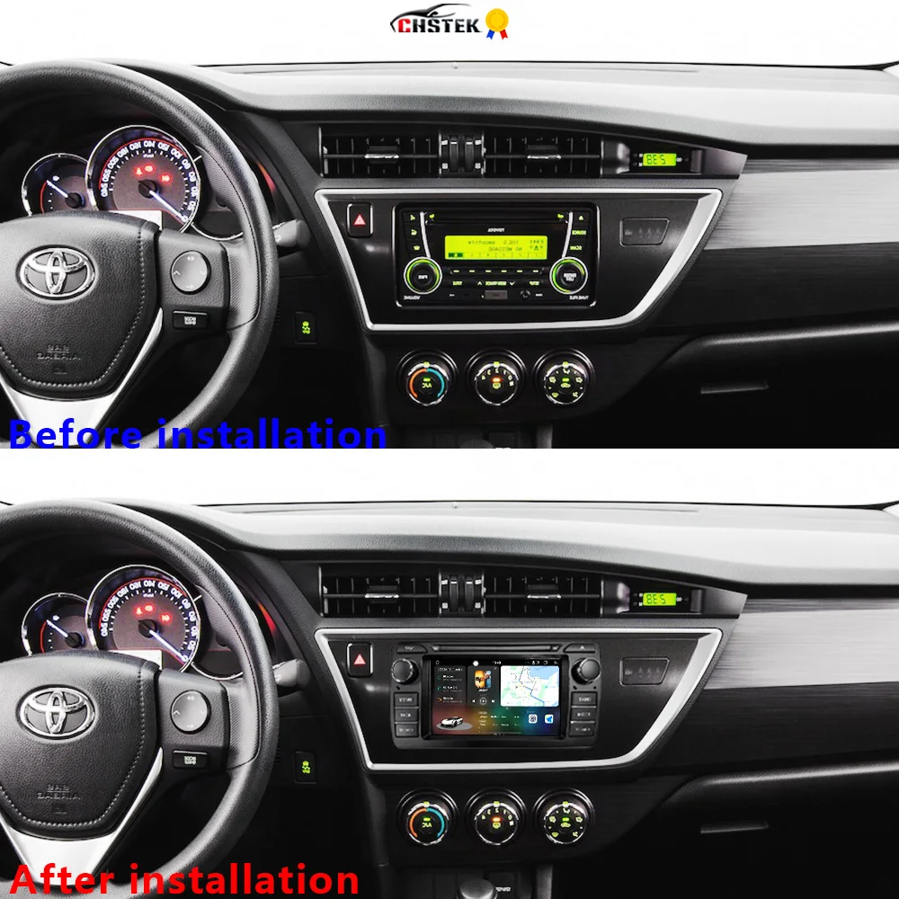 CHSTEK Android 13 Carplay GPS Bluetooth WIFI 4G Multimedia Player Head Unit Car Radio Stereo For Toyota Auris Corolla 2013 2014
