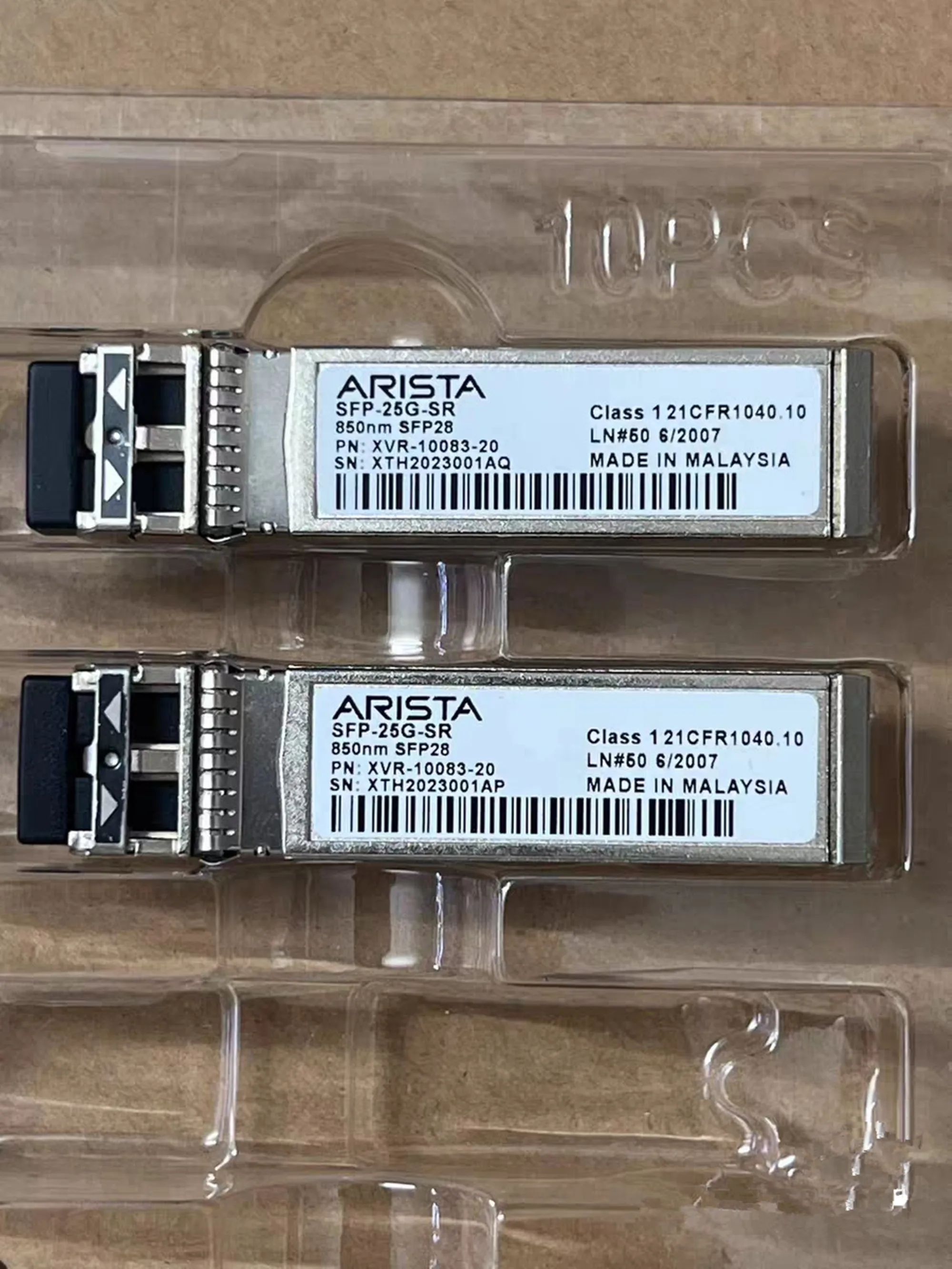 1PCS Arista SFP Transceiver 25GB SFP-25G-MR-SR 850NM SFP28 XVR-10083-20 XVR-10312-20 25G Fiber Switch