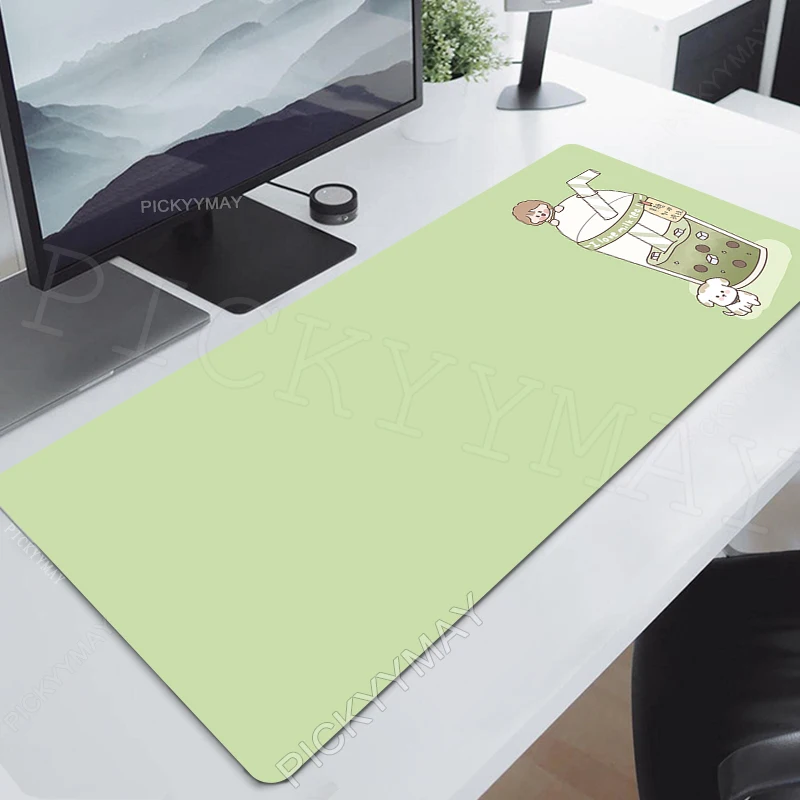 かわいいピンクデスクマットゲーマーマウスパッドミルクティーマウスパッドオフィスデスクパッド大型マウスパッドかわいいマウスマットノートブックコンピュータ用
