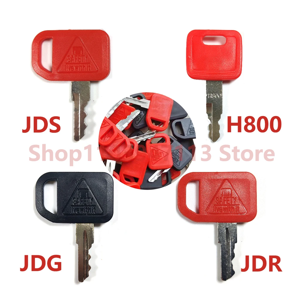 (1 set) 4pcs Key for John Deere JDR JDS JDG H800 AT195302, AT145929,AR51481 Excavator Loader