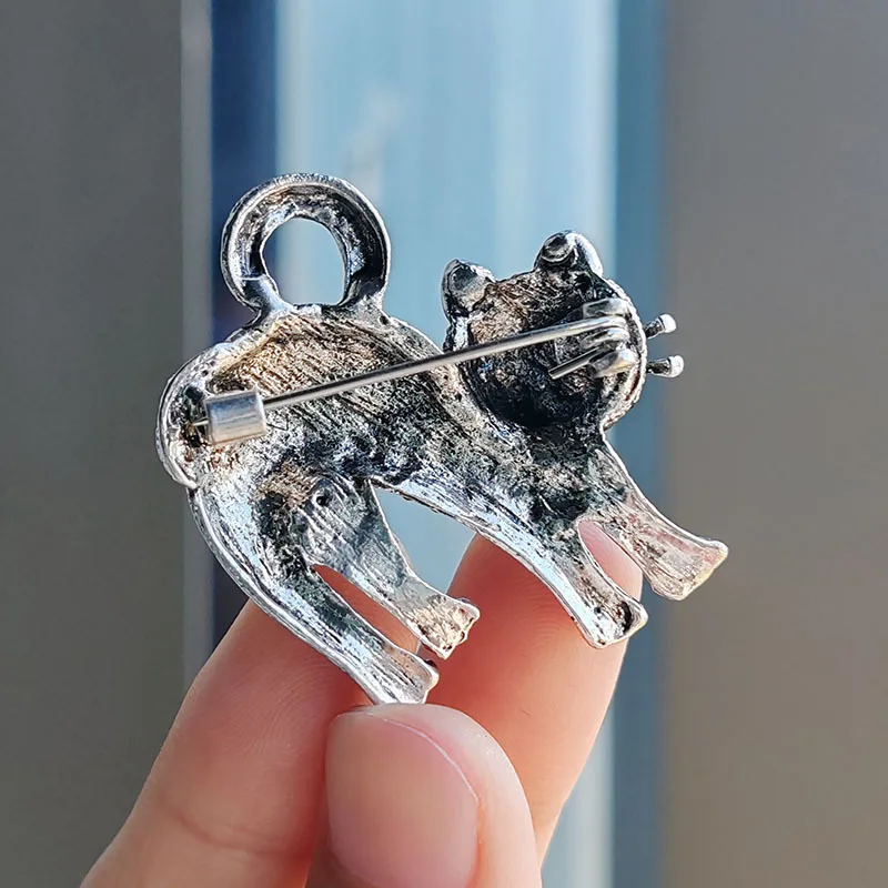 New Design Cute Cat Animal Rhinestone Brooch For Women\'s Suit Coat Decoration Brooches Casual Office Party Pins Birthday Gifts