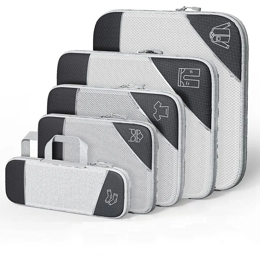 Travel Storage Kit Compression 5-Piece Large Capacity Multi-Size Luggage Storage Bag Portable Luggage Packing Strap