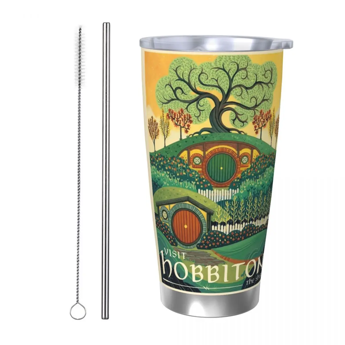 

Плакат Visit The Shine-1 Стакан из нержавеющей стали, кружка с вакуумной изоляцией, термохолодная чашка, соломинки с крышкой, 20 унций