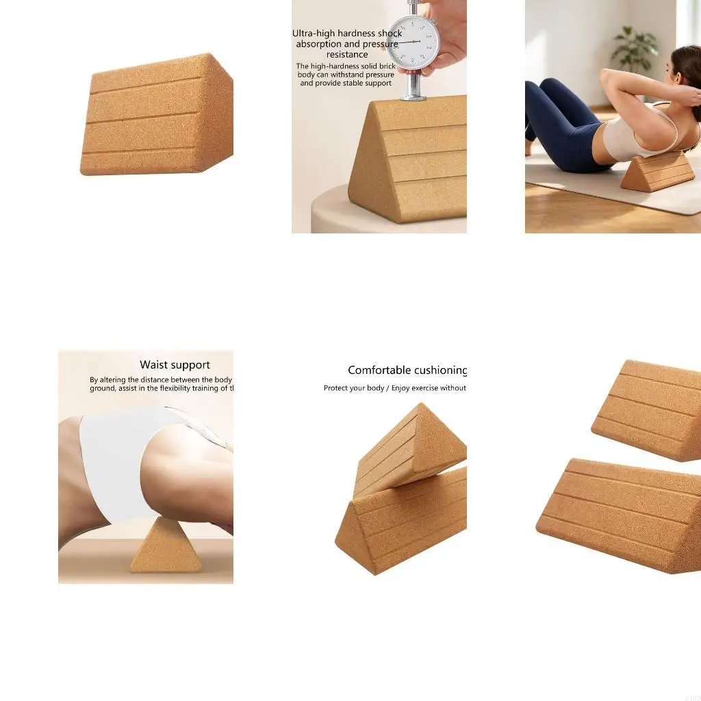 Sloped Support Block Wedges Block with Grip Detail for Pose and Stretch Work 24BD