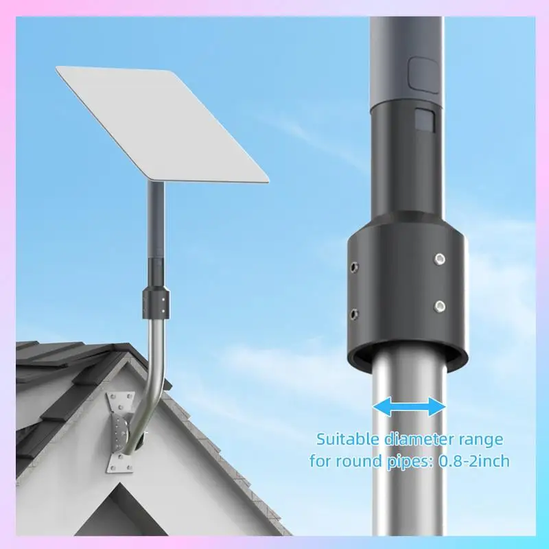 

AB25-Aluminum Mast Mount Kit For Starlink Gen2 V2 Satellite Dish - Fits Pipe Diameters Up To 2 Inches Internet Kit Satellite