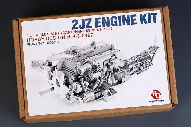 HobbyDesign 1:24 2JZ Engine Model HD03-0497 Modifying and Assembling Model Accessories