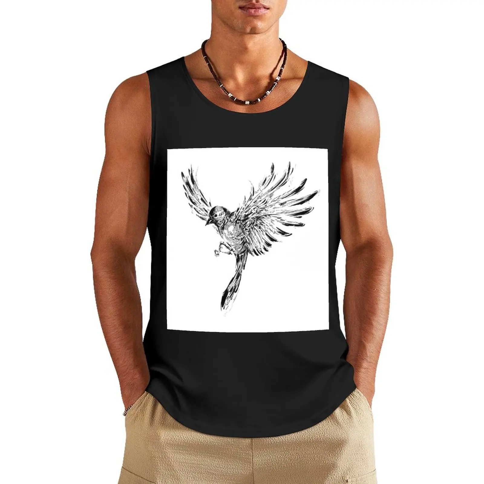

Flying Bird Tank Top gym wear men Working vest