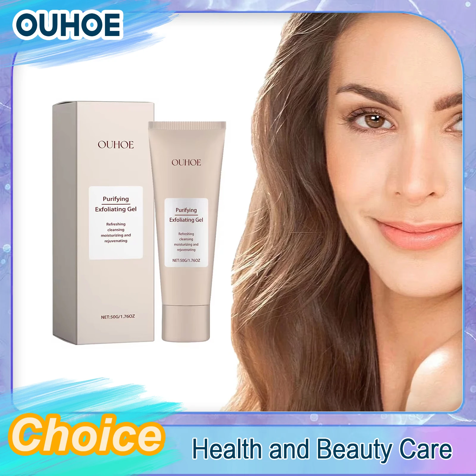 Gel Exfoliante para reparación de poros, Limpieza Profunda, elimina la piel muerta, manchas oscuras, ilumina, humectante, exfoliante facial