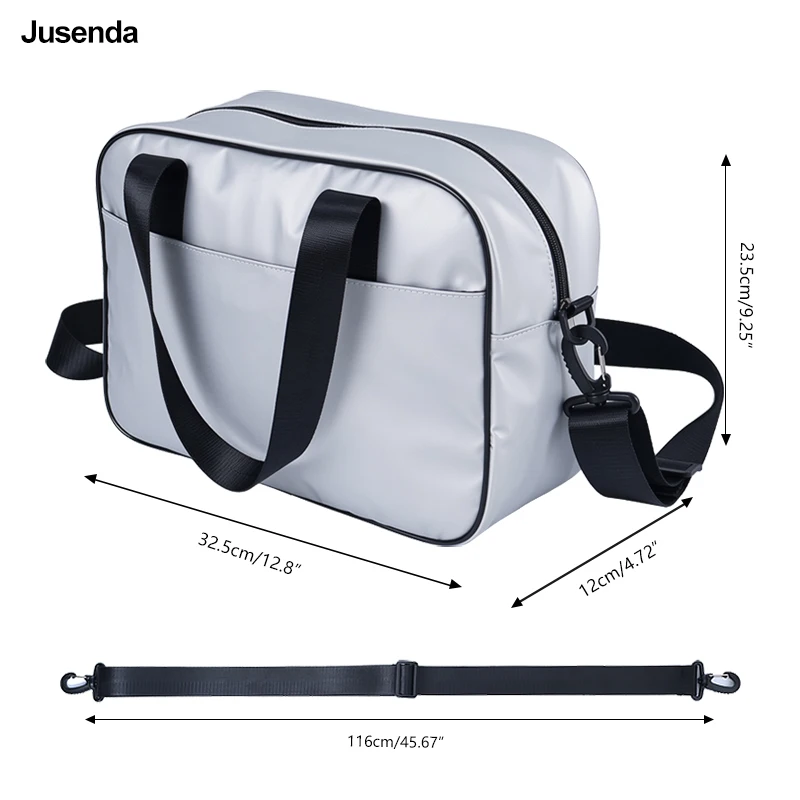 Waterproof PU Travel Cosmetic Bag Large Capacity Toiletry Organizer with Detachable Shoulder Strap Portable Makeup Wash Bag