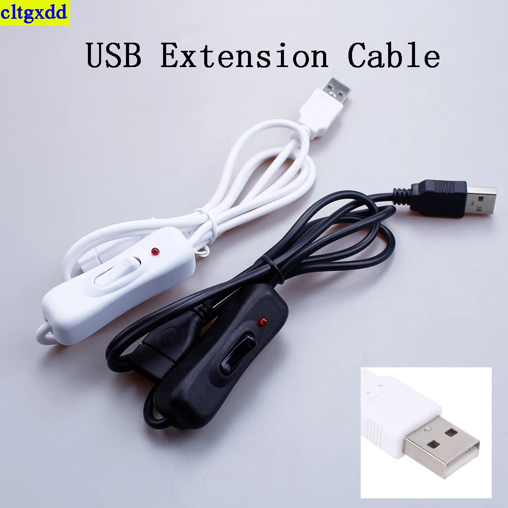 Cltgxdd 1piece with switch on/off switching cable extension USB LED light fan power cord USB universal cable power cord