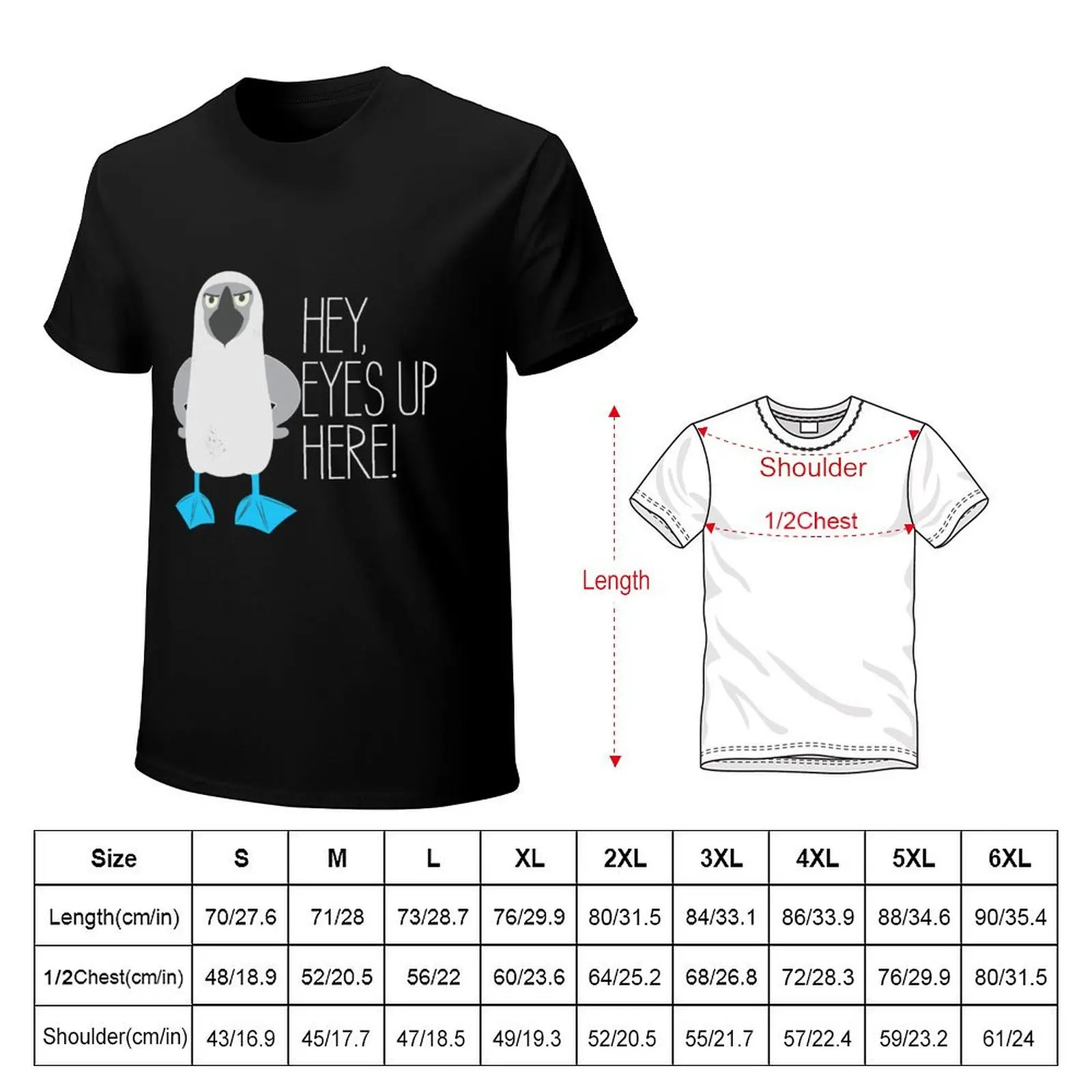 Blue Footed Bother T-Shirt Plus Size Outdoor Casual Top