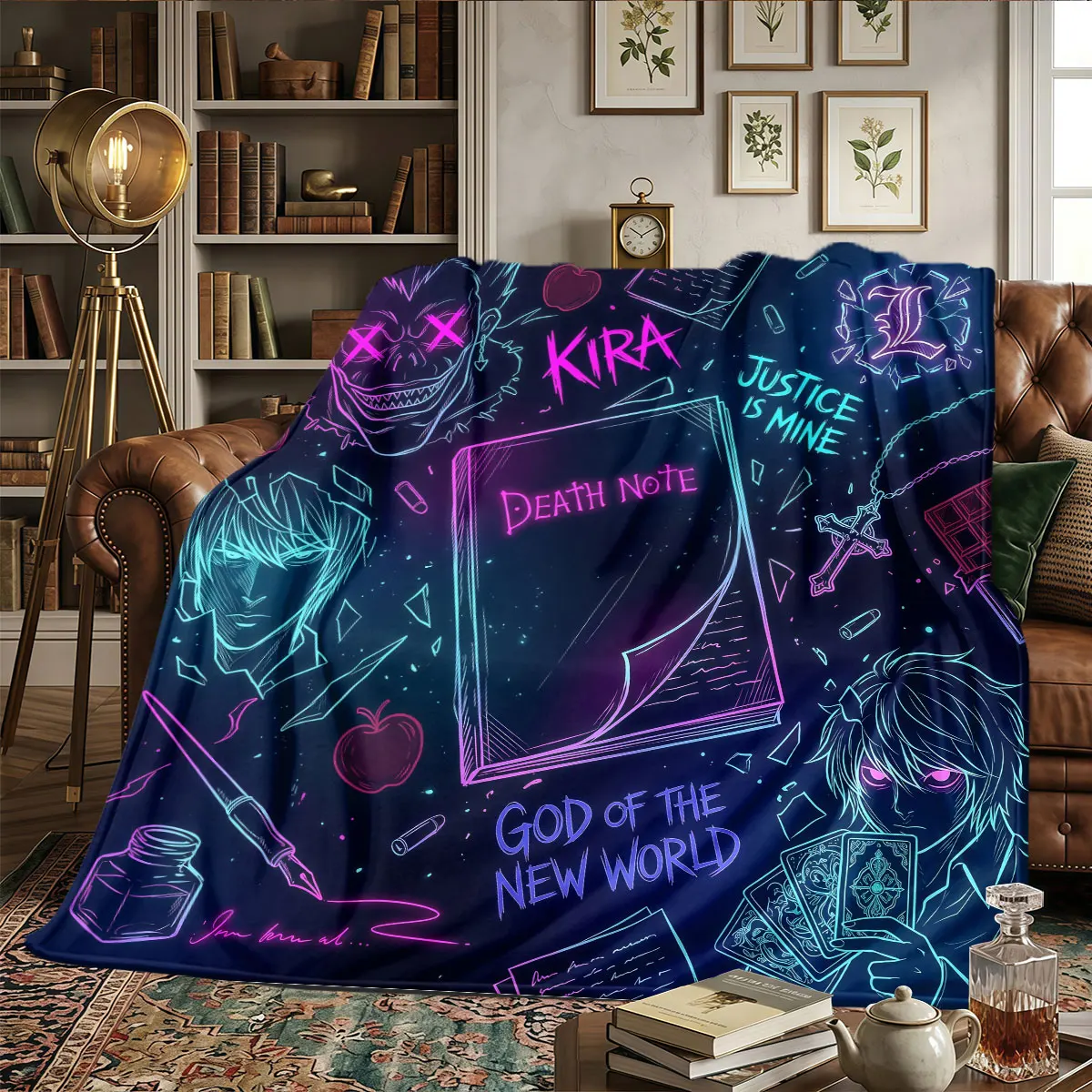 Death Note Patterns Home Blanket High quality All Seasons for Beds Home Decor Warmth and Comfort Christmas Gifts -HE35