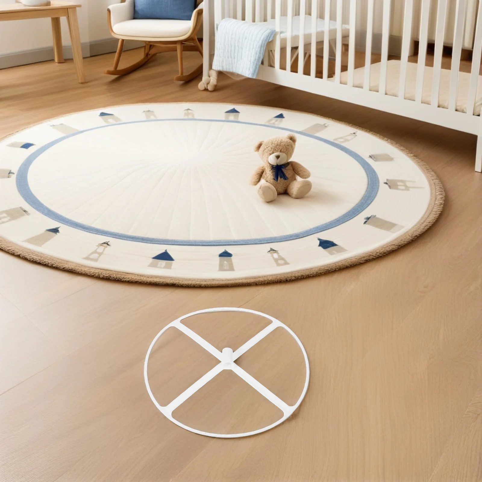 

Baby Bed Net Frame White Holder Crib Canopy Support Lightweight Sturdy Easy Installation Universal Fit Infant Mosquito