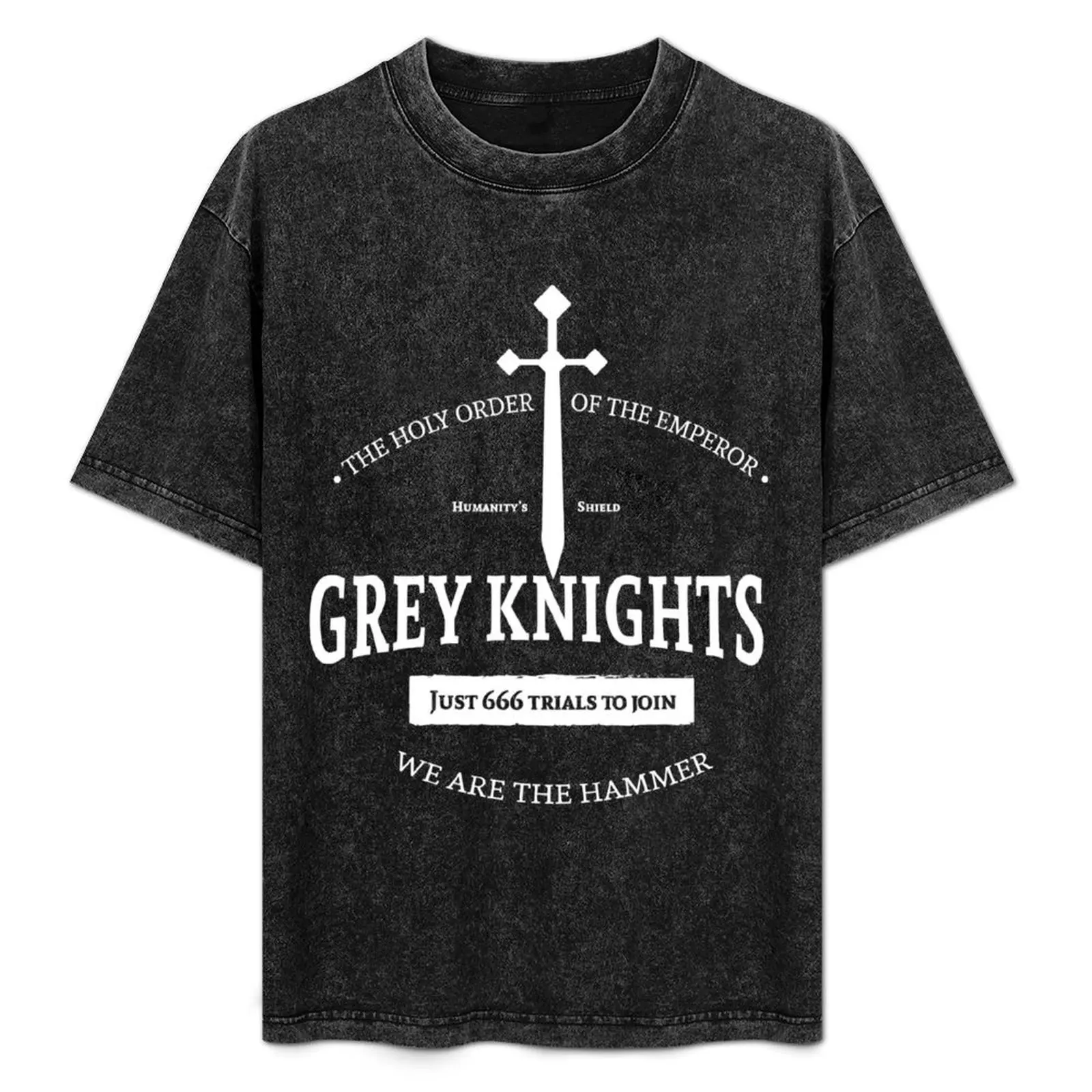 Grey Knights - We are the hammer T-Shirt cotton man t-shirts plus size clothes Aesthetic clothing Men's t shirts