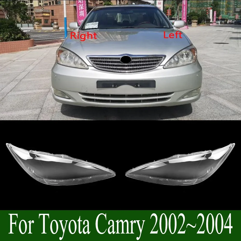

For Toyota Camry 2002~2004 Plexiglass Front Headlamp Transparent Lampshade Lamp Shell Masks Headlight Cover Lens