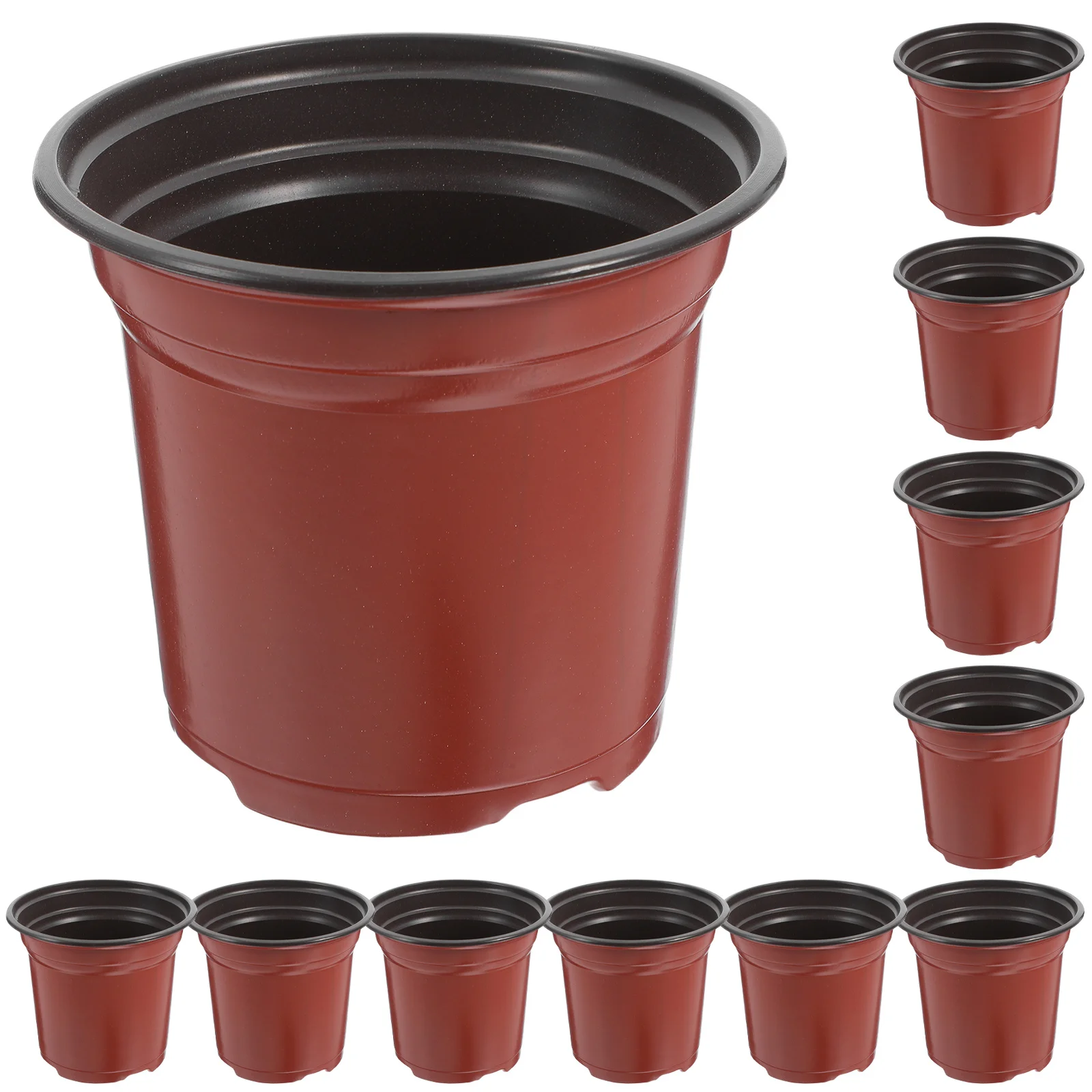 

50Pcs Plastic Flower Pot Creative 130x97x116mm Breathable Basin for Indoor Plants Office Shelf Decor Living Room Gardening