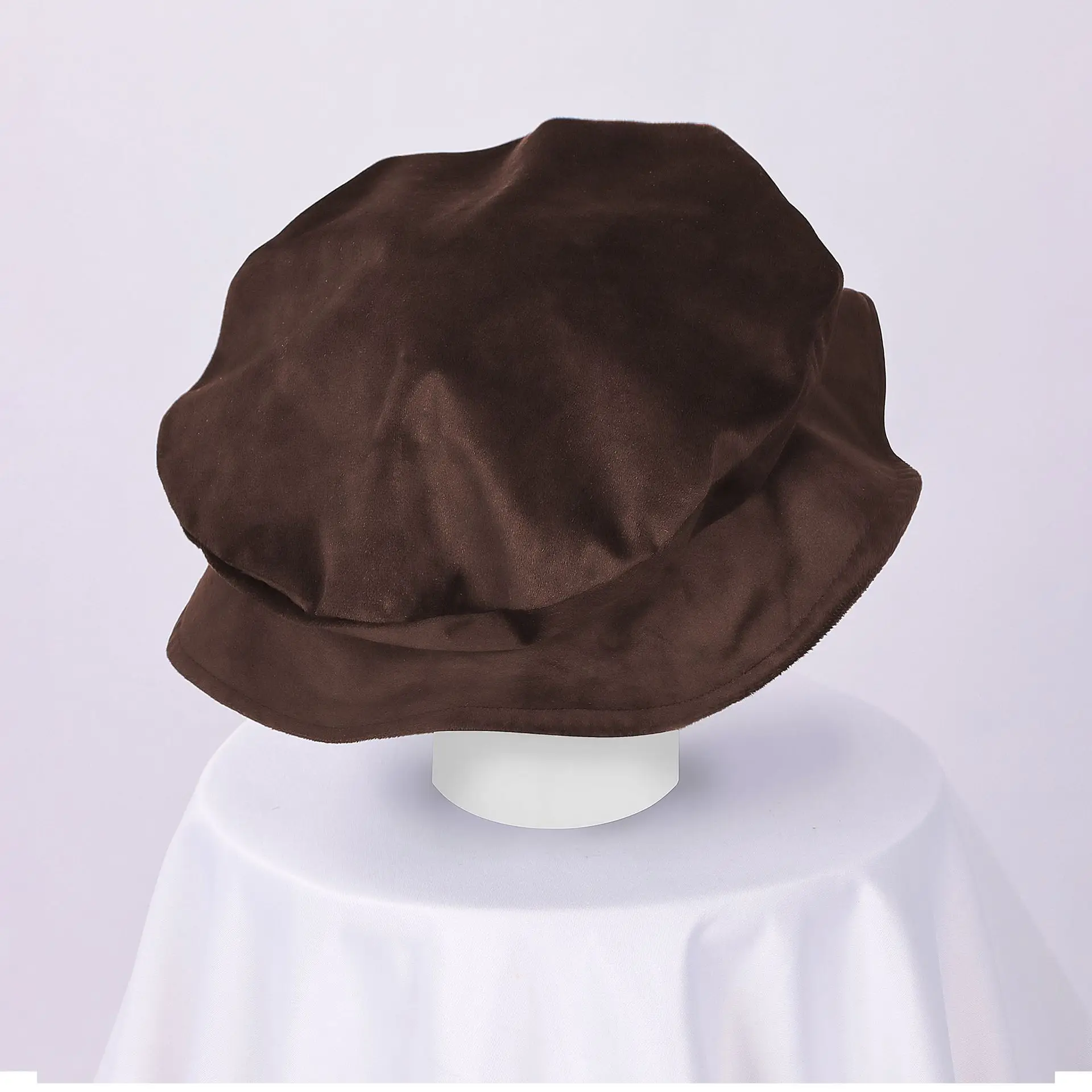Trendy Vintage Velvet Men's Beret Hat Renaissance Tudor Style Soft Flat Cap For Cosplay Historical Reenactment Costume Accessory