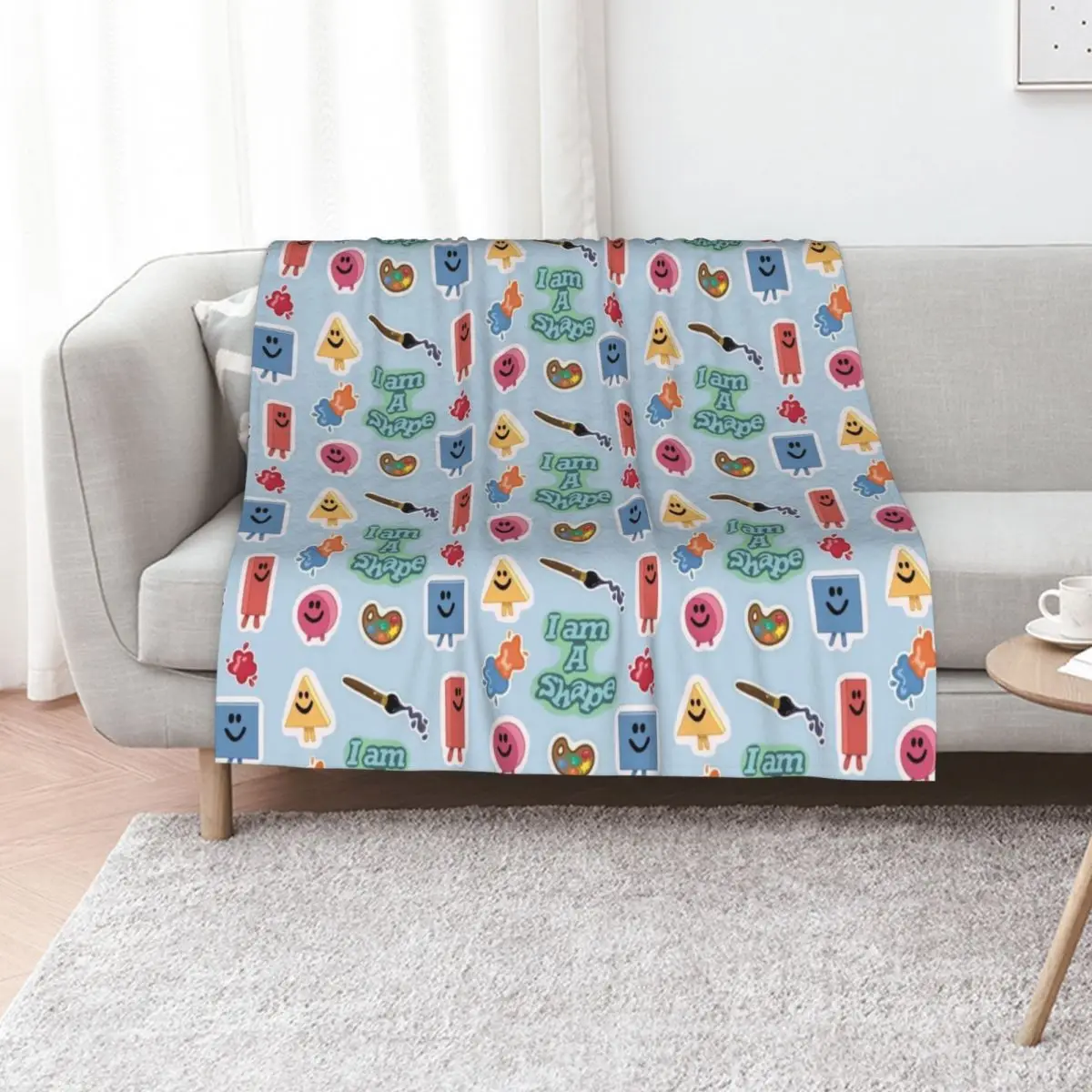 I am a shape! Mr maker Throw Blanket Hairy Decorative Throw Luxury Luxury Thicken Giant Sofa Hairys Blankets
