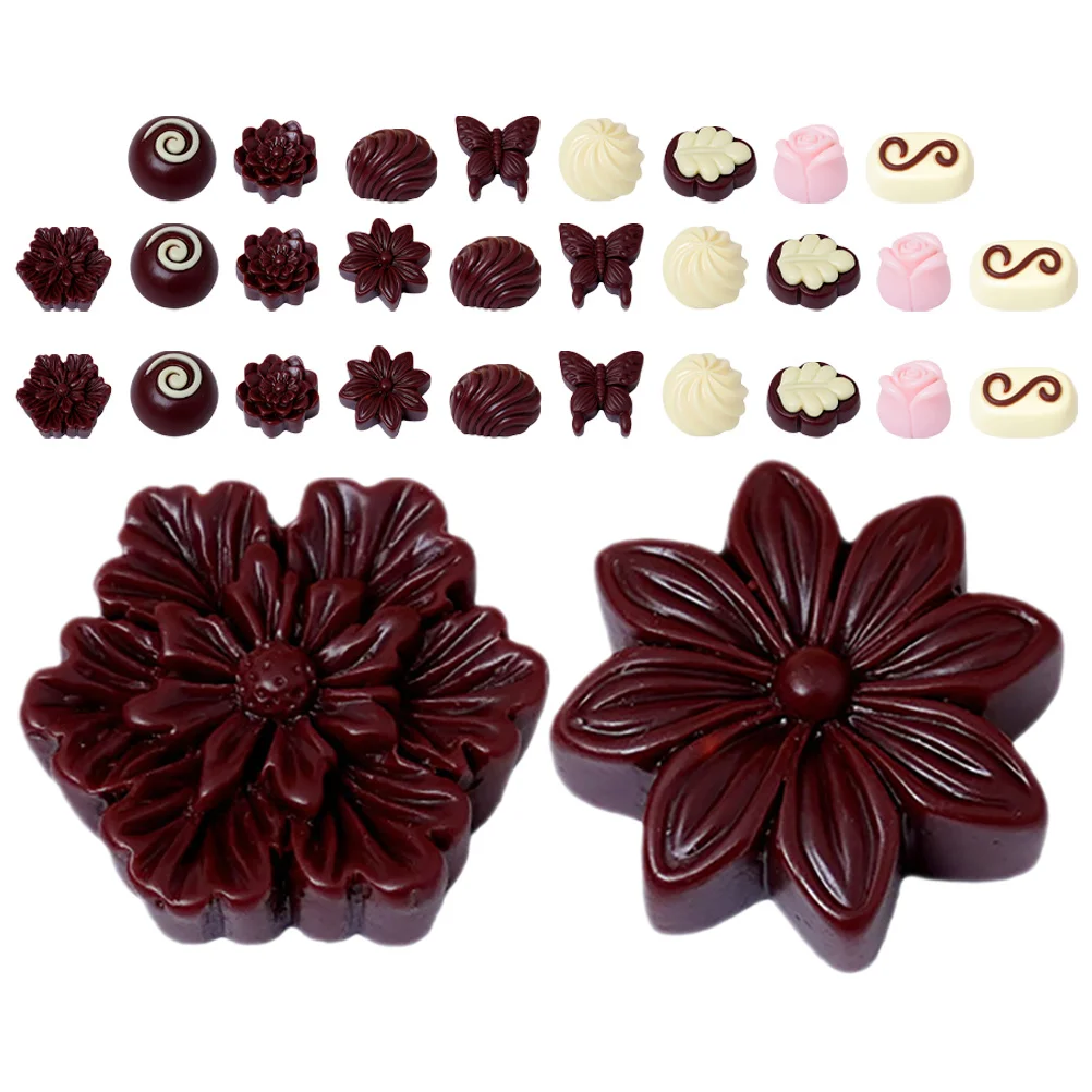 

30Pcs Faux Chocolate Realistic Simulation Candy Decorative Props for Home Kitchen Party Pretend Play Small Fake Chocolate