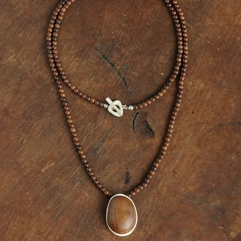 Contour Line Necklace Unique Independent Designer Handcrafted Minimalist Modern Statement Jewelry for Women Men Daily Layering