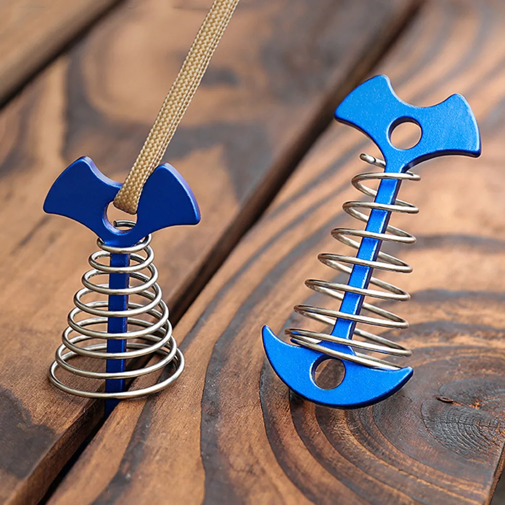 التخييم سطح السفينة الوتد خيمة حبل مشبك المحمولة التخييم المظلة خيمة السنانير الثابتة مسمار خفيفة الوزن الربيع الأرض مسمار أدوات في الهواء الطلق #5