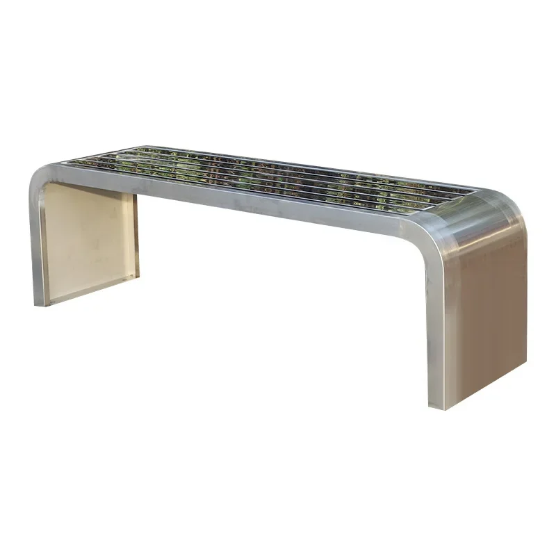 

Park bench, outdoor bus stop, school public rest, shoe changing strip, stainless steel park