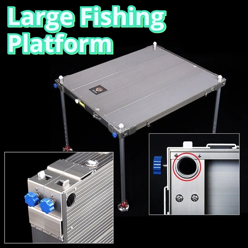 

Портативная складная платформа для рыбалки из алюминиевого сплава, утолщенная, устойчивая, прочная, для использования на открытом воздухе, снасти и инструменты для рыбалки