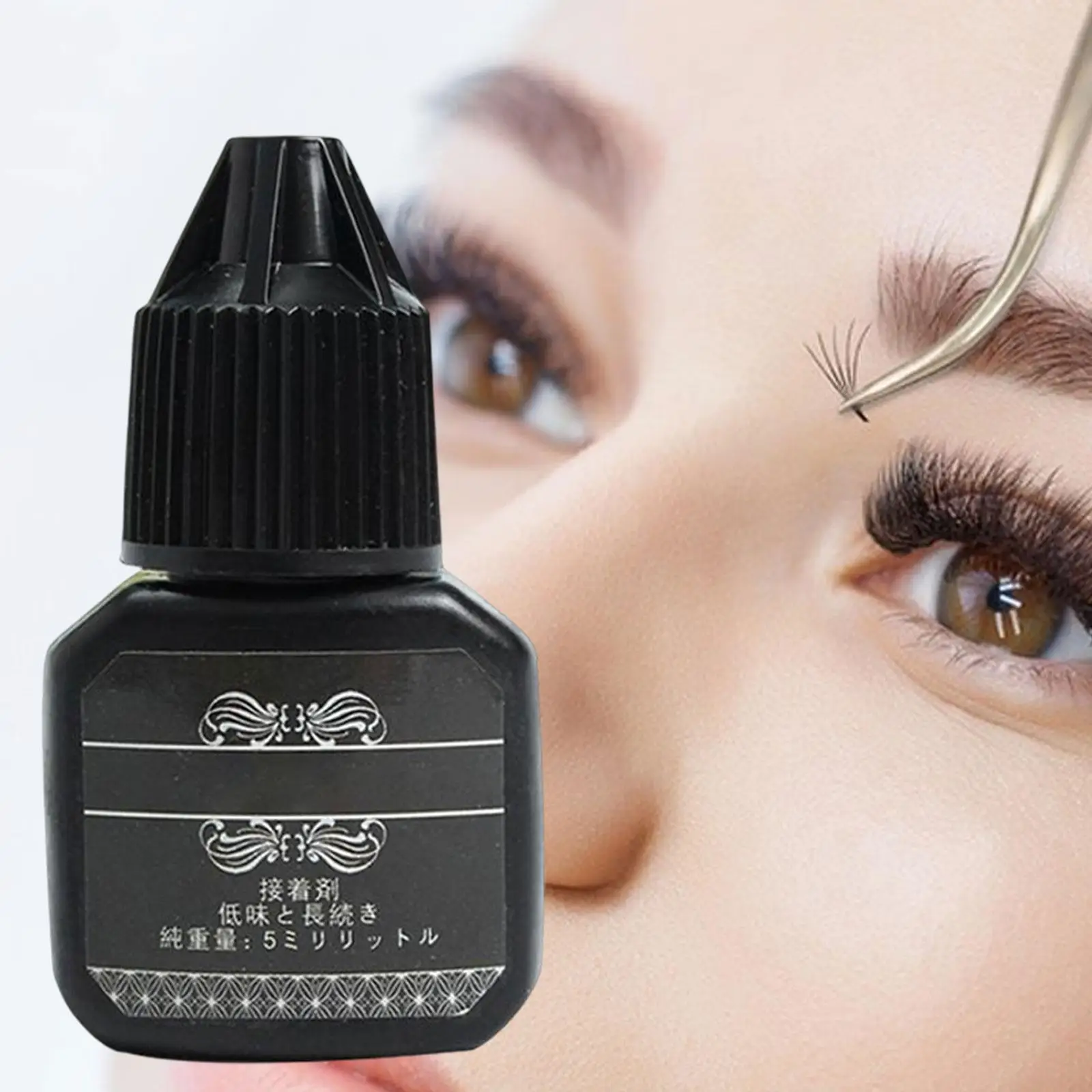 Colle pour extensions de faux cils, outils de maquillage solides, séchage rapide, crée un maquillage naturel nu pour femmes et filles, adhésifs pour cils 5ml