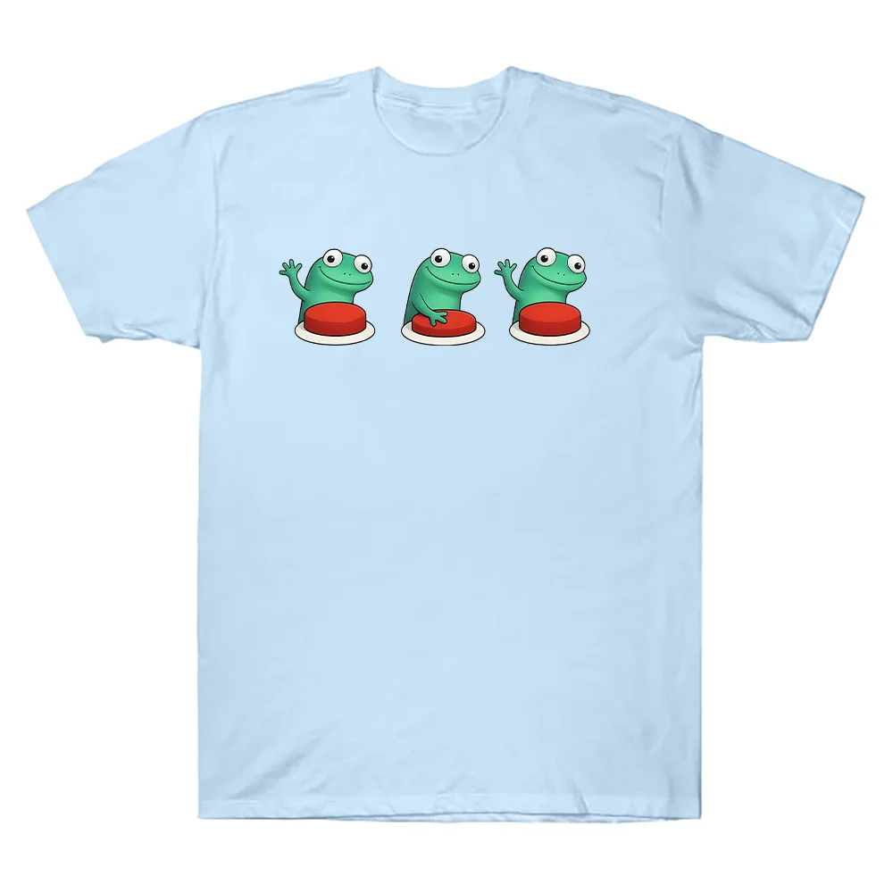 Lizzard Button Meme Graphic T Hirts Lizard Meme Funny Weirdcore Humor T-shirt for Men Women Cotton T-Shirts Y2k Short Sleeve Top