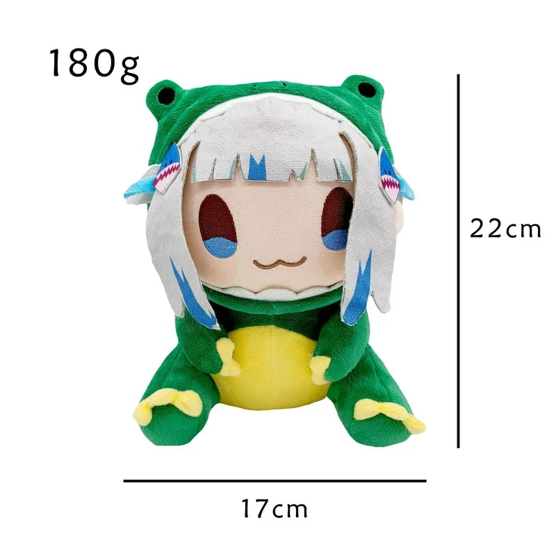 22cm New Product Dino Gura Plush Shark Baby Popularity Anchor Virtual Up GAWR Gura Plush Toy Doll Christmas Present My Melody