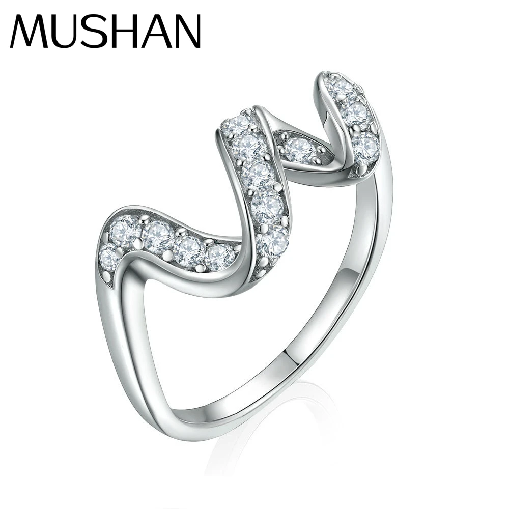 

Ювелирное кольцо MuShan класса люкс из стерлингового серебра 925 пробы с кубическим цирконием 7А, сияющее, романтичное, для невесты, с покрытием из 18-каратного золота, изысканное ювелирное украшение