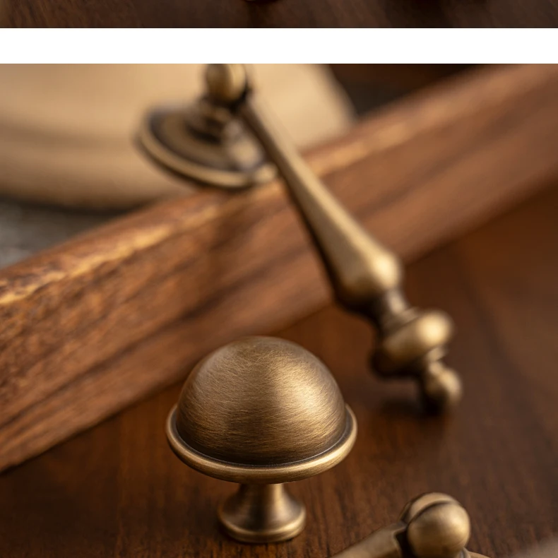 Antique brass furniture pull and drawer knob — supplier illustration 5