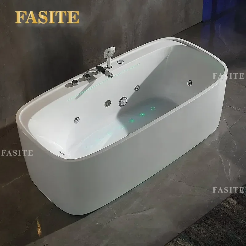 For Small Apartment Family Hotel B&B Project Acrylic Massage Cylinder Independent Seamless Integrated Surfing Bathtub